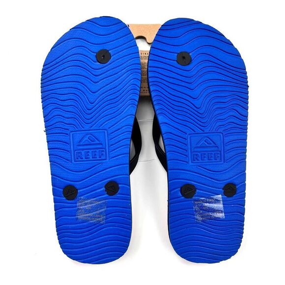 New Reef US 8 Men Flip Flops Black Purple Slip-On Stripe Slipper Sandals EU 40 - Picture 2 of 3